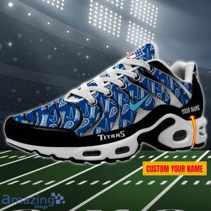 Tennessee Titans NFL Pattern Swoosh Custom Name Air Cushion Sport Shoes Product Photo 1