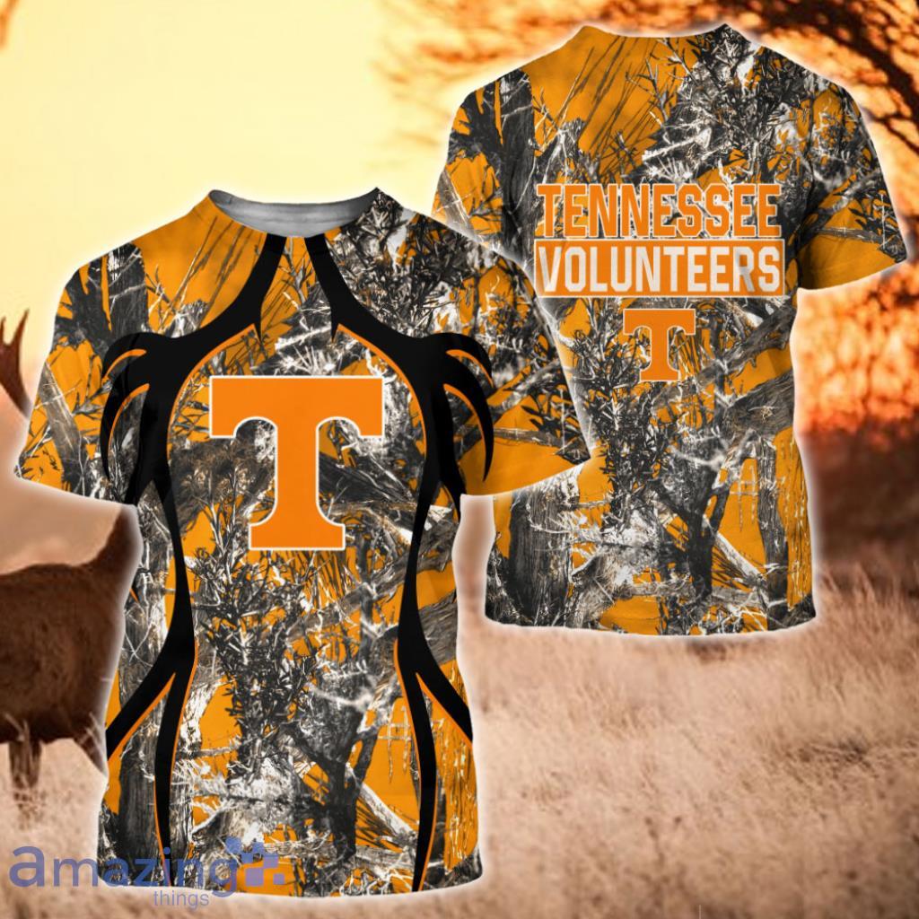 Tennessee Volunteers All Over Print 3D Shirt Camo Hunting Gift For Fans image Tennessee Volunteers All Over Print 3D Shirt Camo Hunting Gift For Fans Product Photo 1