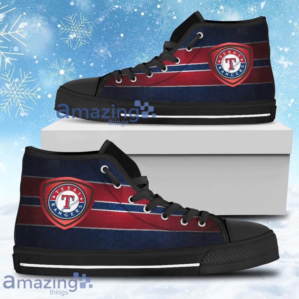 The Shield Texas Rangers High Top Shoes For Men And Women image The Shield Texas Rangers High Top Shoes For Men And Women Product Photo 1
