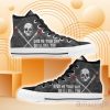 The Walking Dead In Grey Pattern High Top Shoes For Fans