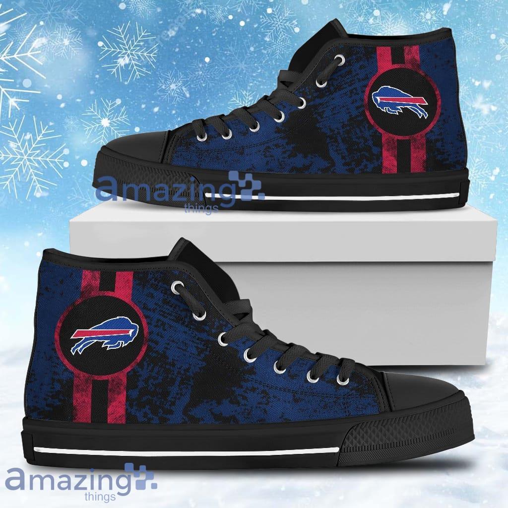 Triple Stripe Bar Dynamic Buffalo Bills High Top Shoes V1 For Men And Women image Triple Stripe Bar Dynamic Buffalo Bills High Top Shoes V1 For Men And Women Product Photo 1