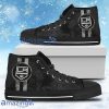 Triple Stripe Bar Dynamic Los Angeles Kings High Top Shoes V1 For Men And Women