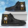 Triple Stripe Bar Dynamic Pittsburgh Steelers High Top Shoes V1 For Men And Women