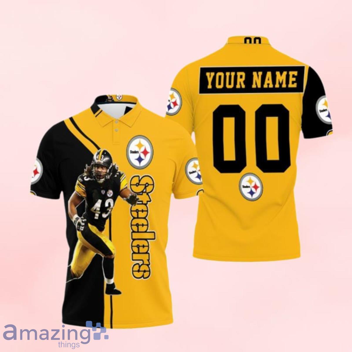 Troy Polamalu Pittsburgh Steelers Player NFL Season Custom Number & Name Polo Shirts Special Gift Product Photo 1