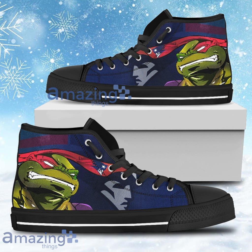 Turtle New England Patriots Ninja High Top Shoes For Men And Women image Turtle New England Patriots Ninja High Top Shoes For Men And Women Product Photo 1