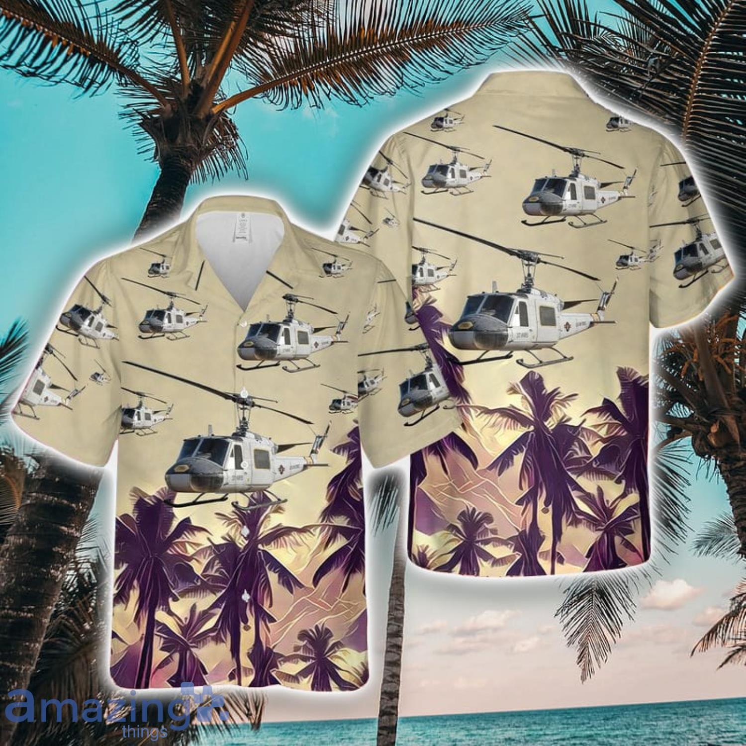 US Air Force UH 1F Iroquois Best Summer Gift Aloha Hawaiian Shirt 3D Printed image US Air Force UH-1F Iroquois Best Summer Gift Aloha Hawaiian Shirt 3D Printed Product Photo 1