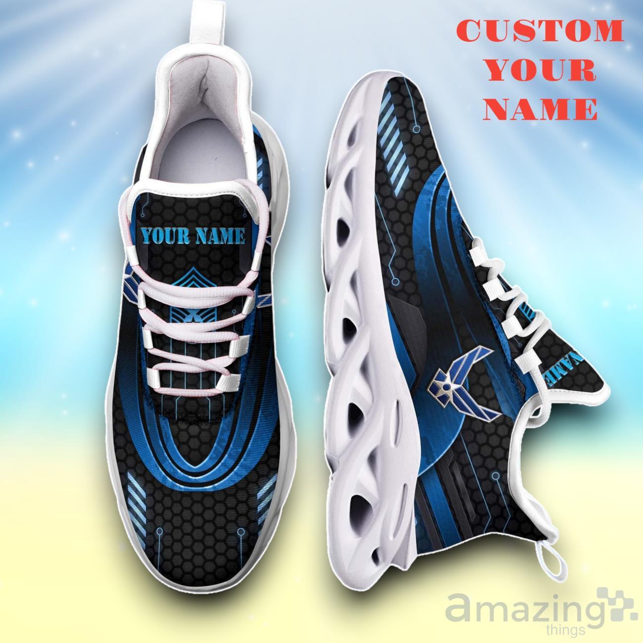 US Air Force White Max Soul Shoes Custom Name Exclusive Sneakers For Men And Women image US Air Force White Max Soul Shoes Custom Name Exclusive Sneakers For Men And Women Product Photo 2