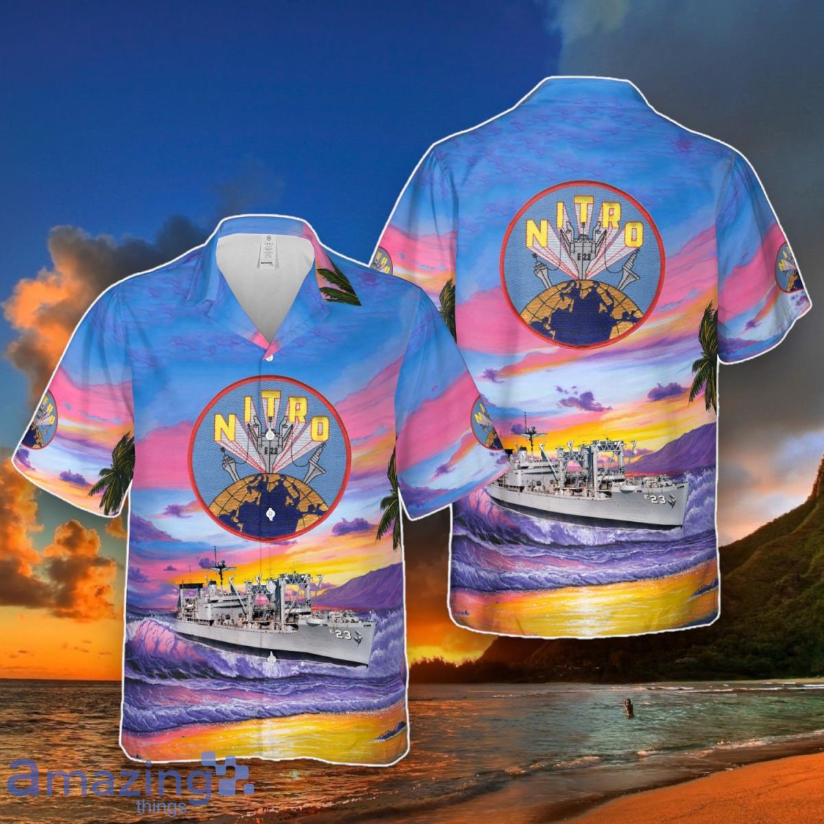 US Navy USS Nitro Hawaiian Shirt Special Gift For Men And Women image US Navy USS Nitro Hawaiian Shirt Special Gift For Men And Women Product Photo 1