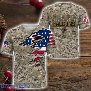 Atlanta Falcons Custom Name Camo Pattern T-Shirt Hoodie Sweatshirt Zipper Hoodie Father's Day Gift Product Photo 3