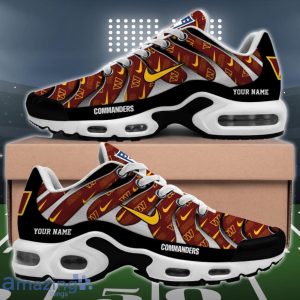 Washington Commanders NFL Pattern Swoosh Custom Name Air Cushion Sport Shoes image Washington Commanders NFL Pattern Swoosh Custom Name Air Cushion Sport Shoes Product Photo 2