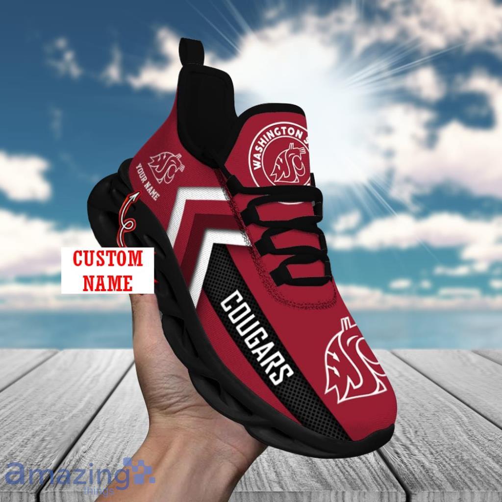 Washington State Cougars Personalized Custom Name Max Soul Shoes Classic image Washington State Cougars Personalized Custom Name Max Soul Shoes Classic Product Photo 1