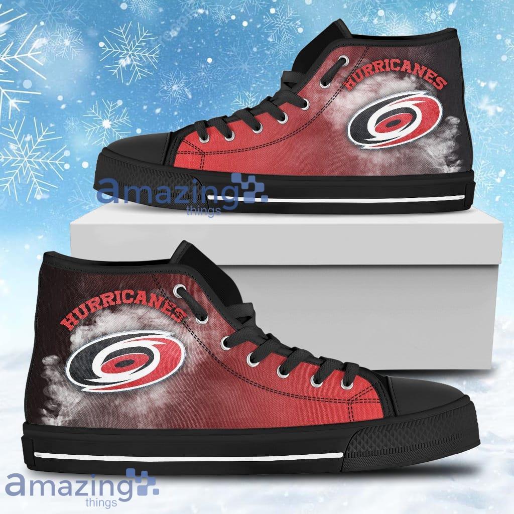 White Smoke Vintage Carolina Hurricanes High Top Shoes For Men And Women image White Smoke Vintage Carolina Hurricanes High Top Shoes For Men And Women Product Photo 1