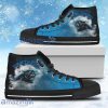 White Smoke Vintage Carolina Panthers High Top Shoes For Men And Women
