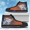White Smoke Vintage Denver Broncos High Top Shoes For Men And Women