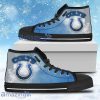White Smoke Vintage Indianapolis Colts High Top Shoes For Men And Women