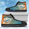 White Smoke Vintage Miami Dolphins High Top Shoes For Men And Women