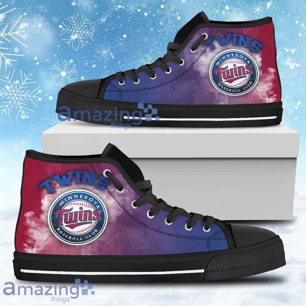 White Smoke Vintage Minnesota Twins High Top Shoes For Men And Women image White Smoke Vintage Minnesota Twins High Top Shoes For Men And Women Product Photo 1