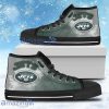 White Smoke Vintage New York Jets High Top Shoes For Men And Women