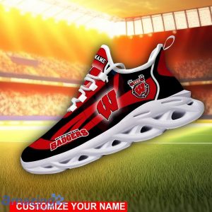 Wisconsin Badgers Team Shoes Sneakers Personalized Name Max Soul Shoes Men Women Shoes Product Photo 2