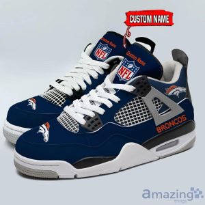 Personalized Name Denver Broncos Personalized Air Jordan 4 Shoes Trending Men Women Sneakers Unique Gift For Fans Product Photo 1