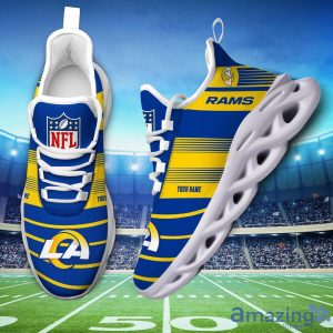 NFL Sport Shoes Los Angeles Rams Max Soul Shoes Personalized Name Sneakers Product Photo 1