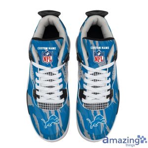 Personalized Name Detroit Lions Personalized Air Jordan 4 Shoes Trending Men Women Sneakers Men Women Sport Gift image Personalized Name Detroit Lions Personalized Air Jordan 4 Shoes Trending Men Women Sneakers Men Women Sport Gift Product Photo 4