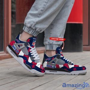 Personalized Name Buffalo Bills Personalized Air Jordan 4 Shoes Trending Men Women Sneakers New Design Product Photo 2