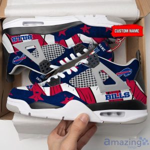 Personalized Name Buffalo Bills Personalized Air Jordan 4 Shoes Trending Men Women Sneakers New Design image Personalized Name Buffalo Bills Personalized Air Jordan 4 Shoes Trending Men Women Sneakers New Design Product Photo 3