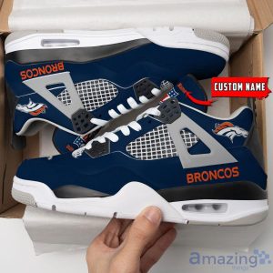Personalized Name Denver Broncos Personalized Air Jordan 4 Shoes Trending Men Women Sneakers Unique Gift For Fans Product Photo 3