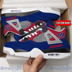 Personalized Name New York Giants Personalized Air Jordan 4 Shoes Trending Men Women Sneakers Sport Fans Gift Product Photo 3