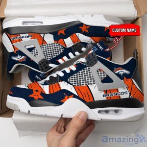 Personalized Name Denver Broncos Personalized Air Jordan 4 Shoes Trending Men Women Sneakers New Design image Personalized Name Denver Broncos Personalized Air Jordan 4 Shoes Trending Men Women Sneakers New Design Product Photo 3