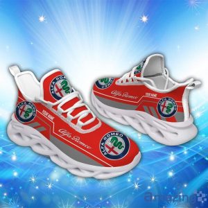 Alfa Romeo Red Max Soul Shoes Custom Name Sneakers Car Lovers Gift Product Photo 1