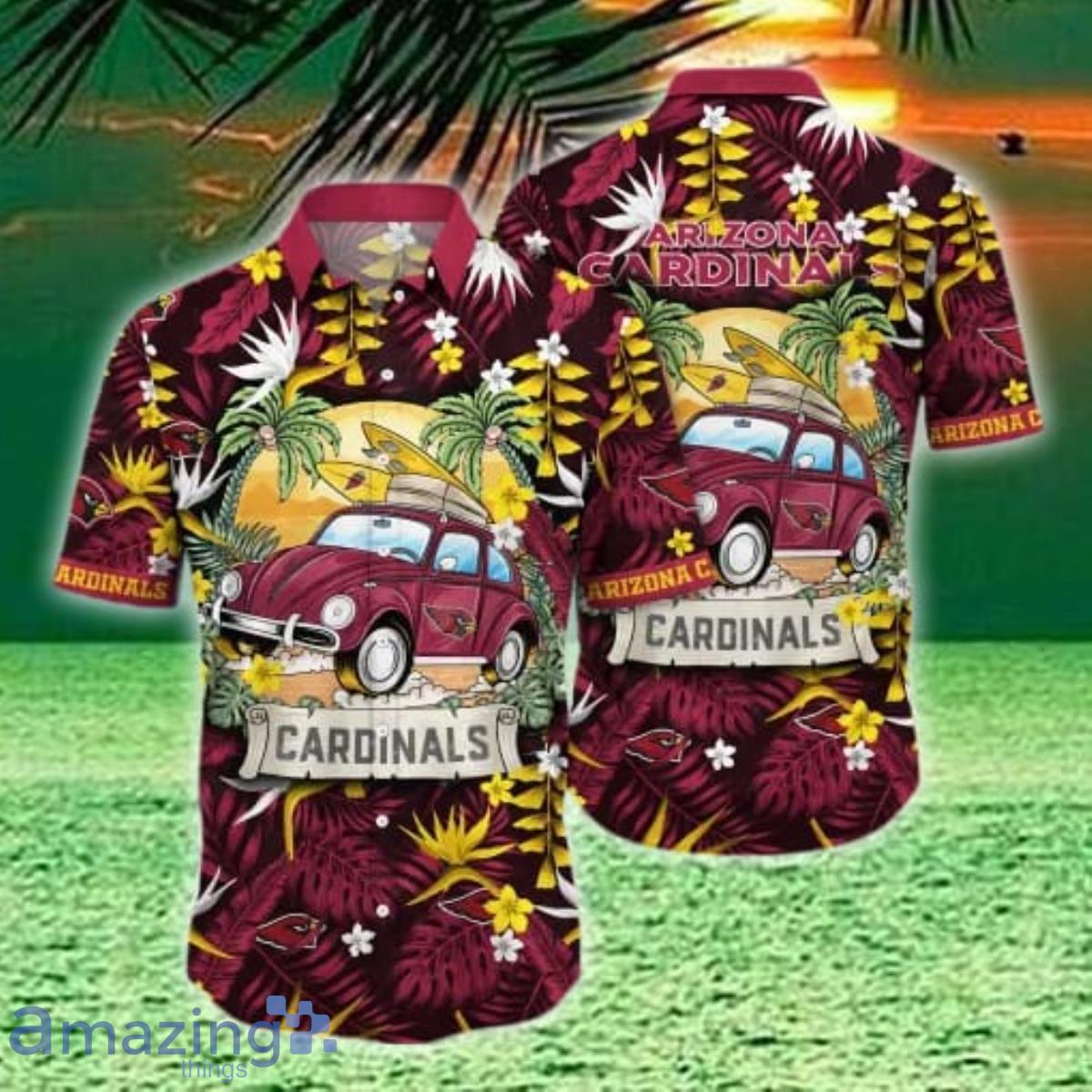 Arizona Cardinals NFL Flower Hawaii Shirt For Fans Style Gift image Arizona Cardinals NFL Flower Hawaii Shirt For Fans Style Gift Product Photo 1