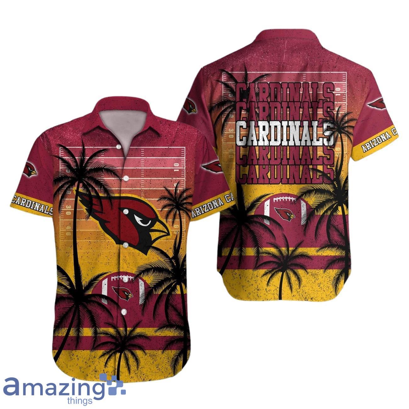 Arizona Cardinals NFL Hawaiian Shirt Palm Tree For Men Women image Arizona Cardinals NFL Hawaiian Shirt Palm Tree For Men Women Product Photo 1