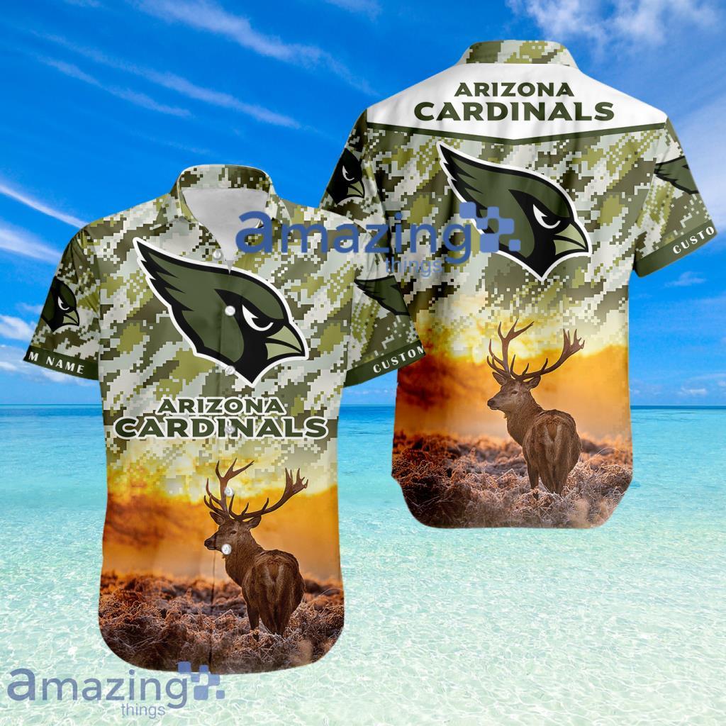 Arizona Cardinals NFL Team Sport Deer Hunting Camouflage Pattern Hawaiian Shirt New Design image Arizona Cardinals NFL Team Sport Deer Hunting Camouflage Pattern Hawaiian Shirt New Design Product Photo 1