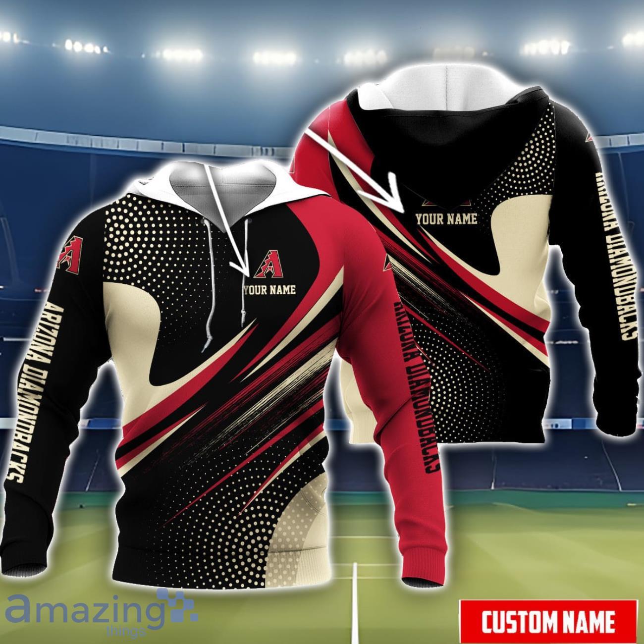Arizona Diamondbacks 3D Hoodie All Over Printed Personalized Name Unisex Men Women Hoodie Sport Fans image Arizona Diamondbacks 3D Hoodie All Over Printed Personalized Name Unisex Men Women Hoodie Sport Fans Product Photo 2