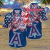 Arizona Wildcats NCAA3 Flower Hawaiian Shirt Football Shirts Independence Day Gift