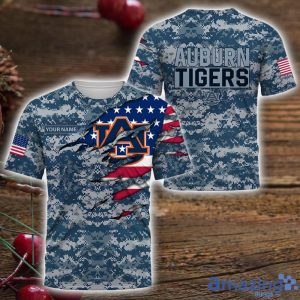 Auburn Tigers-Custom Name T-Shirt Hoodie Sweatshirt Camo US. Navy For men and Women Product Photo 3