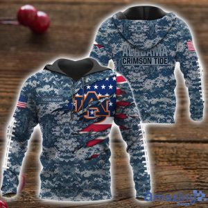 Auburn Tigers-Custom Name T-Shirt Hoodie Sweatshirt Camo US. Navy For men and Women Product Photo 1