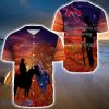 Australia Lest We Forget Light Horse Silhouette Baseball Jersey Shirt