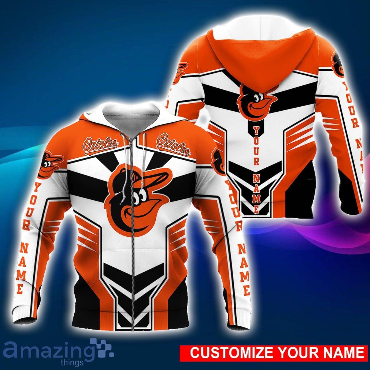 Baltimore Orioles 3D Hoodie All Over Printed Personalized Name Special Design For Fans image Baltimore Orioles 3D Hoodie All Over Printed Personalized Name Special Design For Fans Product Photo 1