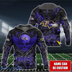 Baltimore Ravens NFL 3D Shirt Hoodie Custom Name For Fans Product Photo 2