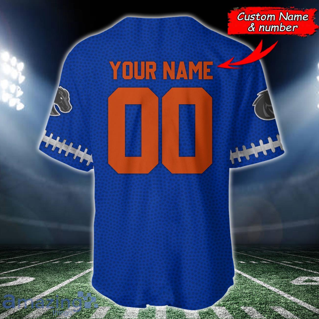 Boise State Broncos BaseBall jersey Shirt Custom Name & Custom Number For Fans image Boise State Broncos BaseBall jersey Shirt Custom Name & Custom Number For Fans Product Photo 2