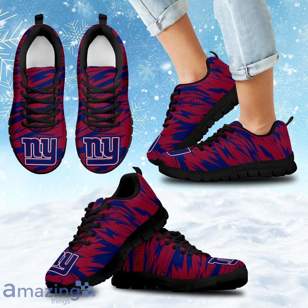 Brush Strong Cracking Comfortable New York Giants Sneakers Shoes Gift For Big Fans image Brush Strong Cracking Comfortable New York Giants Sneakers Shoes Gift For Big Fans Product Photo 1