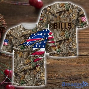 Buffalo Bills 3D Printed T-Shirt Hoodie Sweatshirt Camo Hunting Perfect Gift Custom Name For Fans Product Photo 3