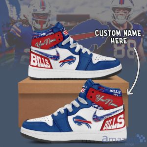 Buffalo Bills Air Jordan Hightop Shoes Custom Name For Fans Limited Shoes Product Photo 2