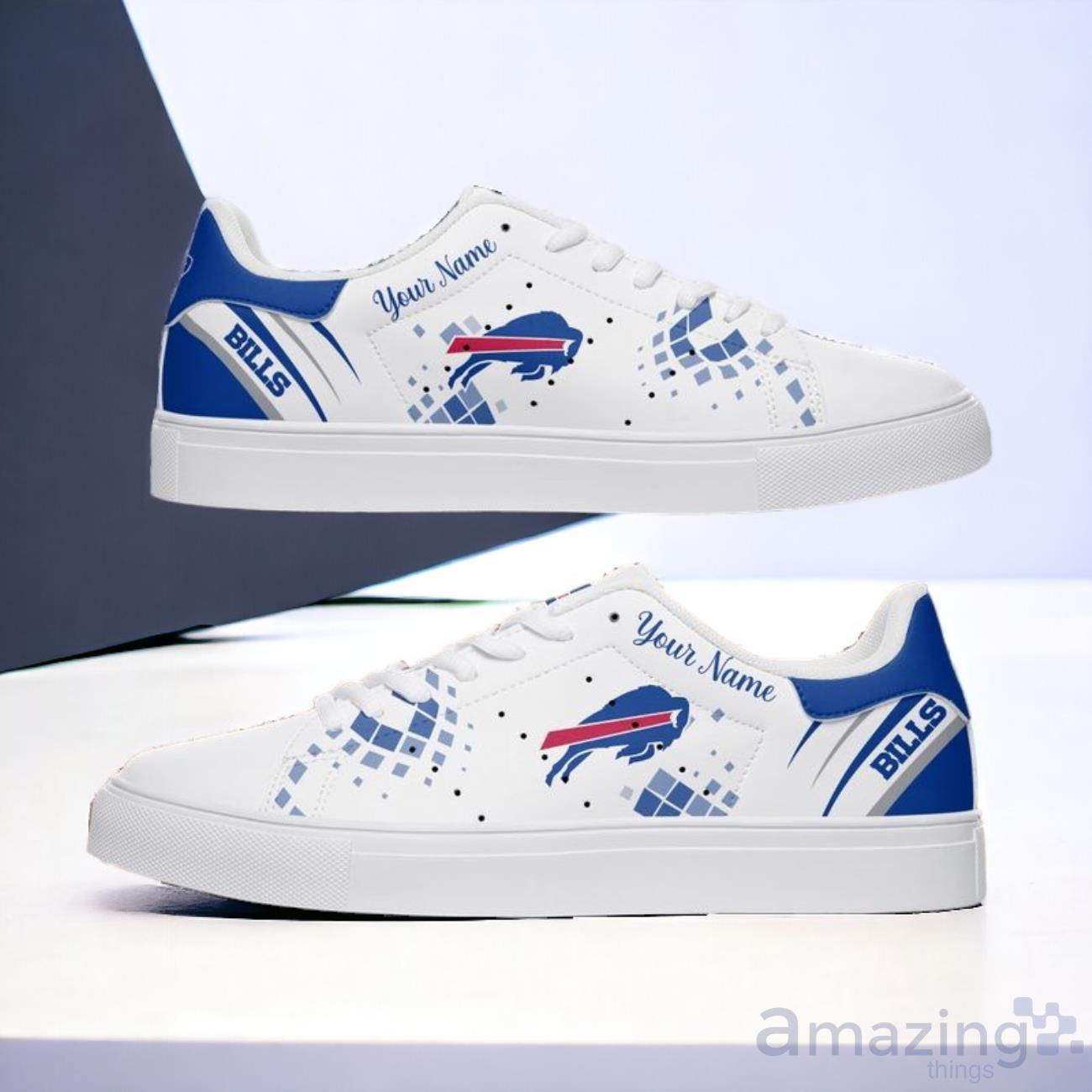 Buffalo Bills Men's And Women's Personalized Skate Shoes image Buffalo Bills Men's And Women's Personalized Skate Shoes