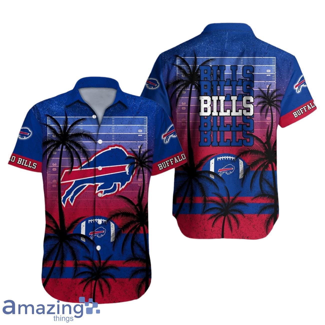 Buffalo Bills NFL Hawaiian Shirt Palm Tree For Men Women image Buffalo Bills NFL Hawaiian Shirt Palm Tree For Men Women Product Photo 1