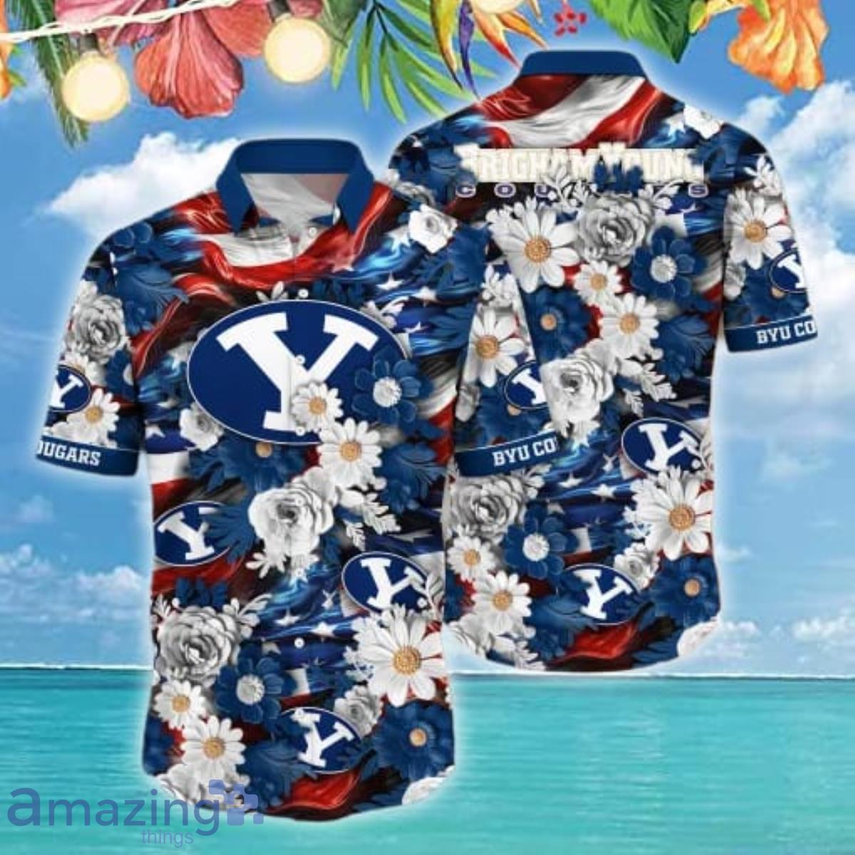 BYU Cougars Hawaii Shirt Independence Day, Summer Shirts image BYU Cougars Hawaii Shirt Independence Day, Summer Shirts Product Photo 1