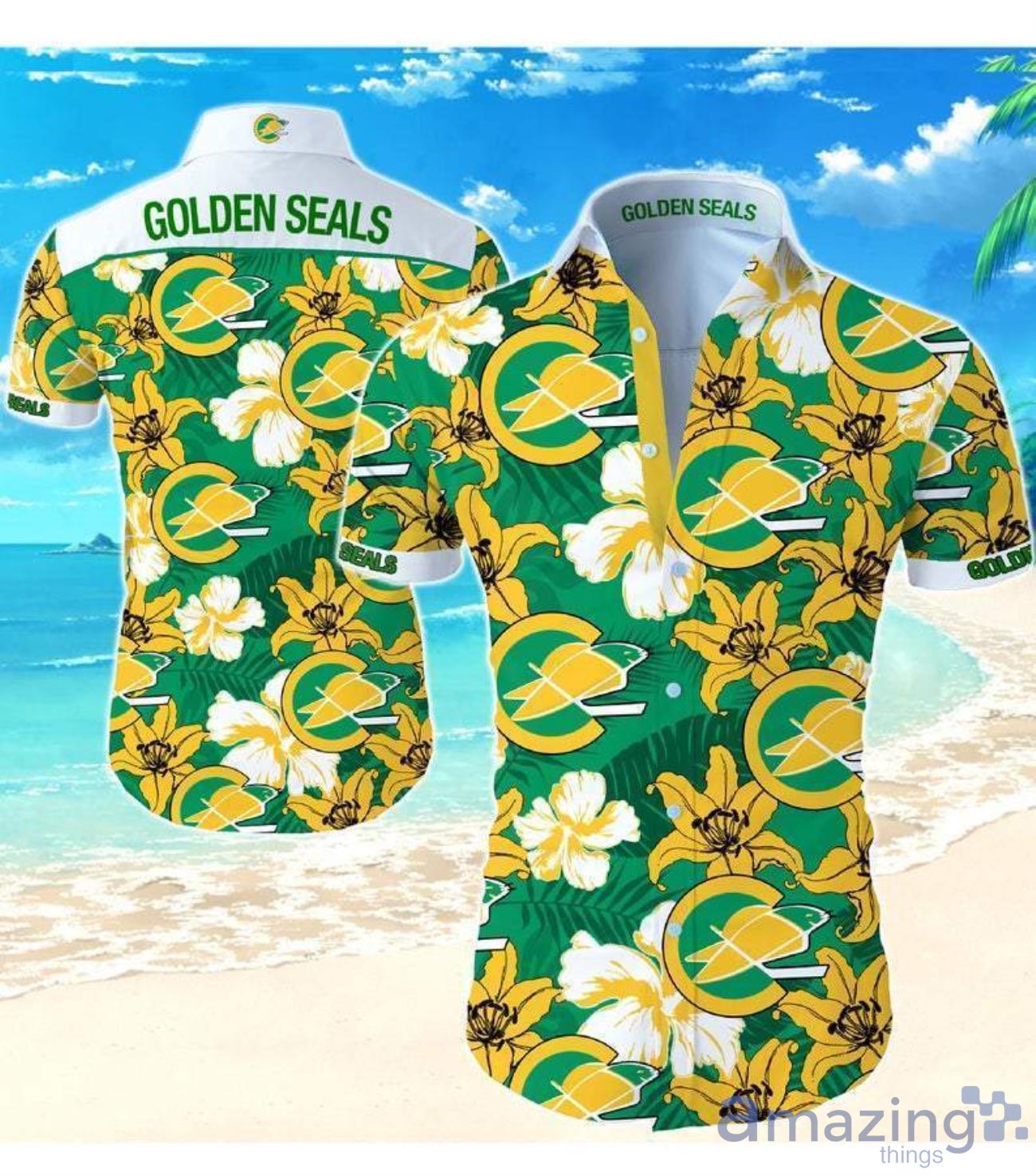 California Golden Seals Aloha Beach Gift 3D Hawaiian Shirt image California Golden Seals Aloha Beach Gift 3D Hawaiian Shirt Product Photo 1